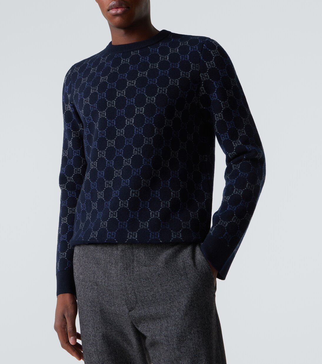Pull GG en jacquard de laine et cachemire  | Gucci
