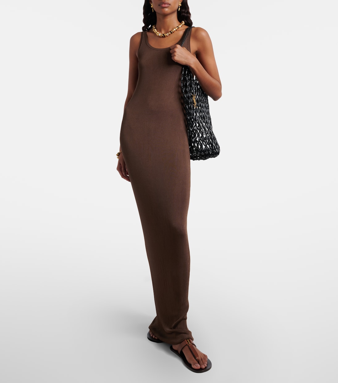 Sandali infradito Cassandre in pelle | Saint Laurent