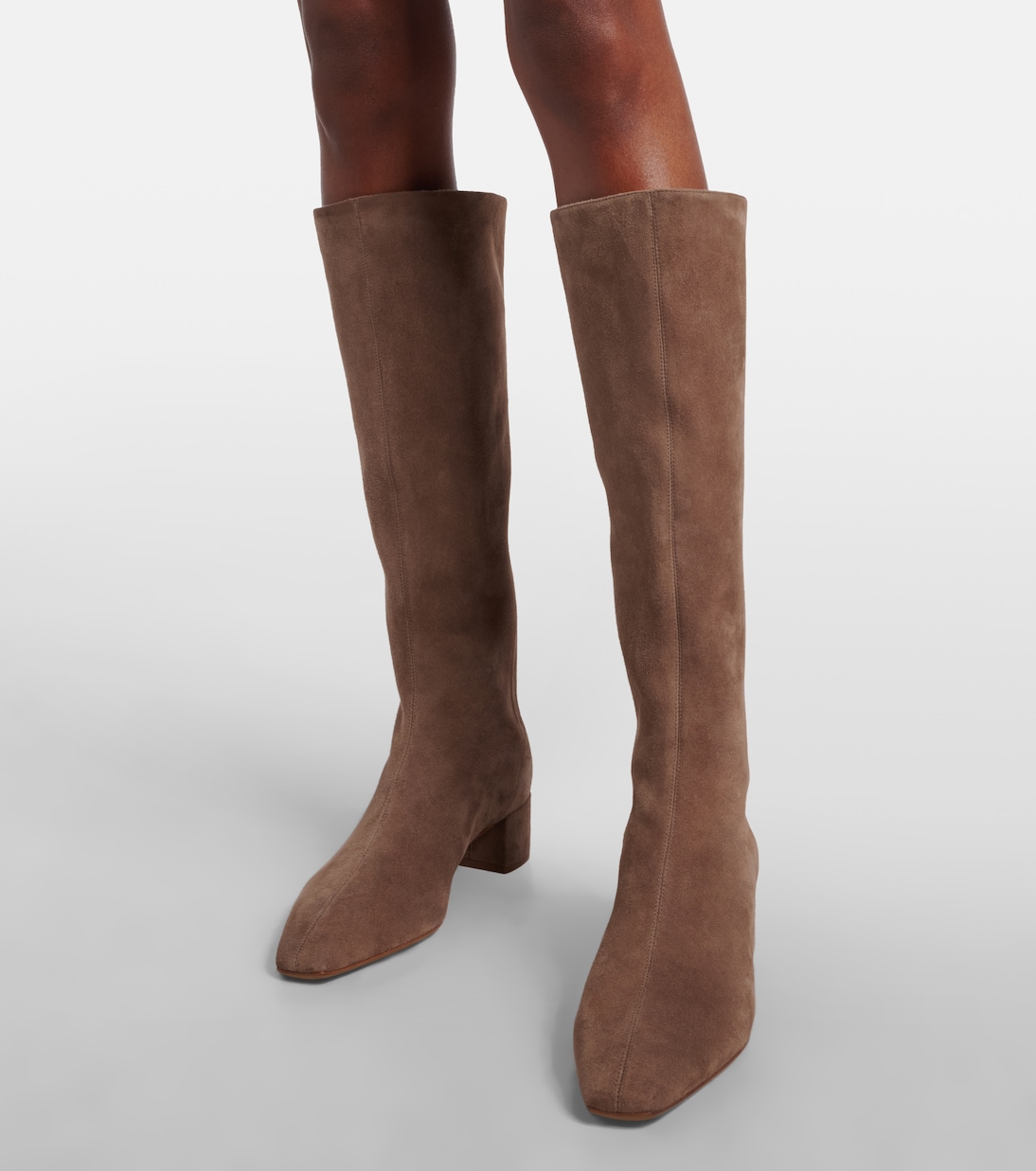 Saint Honoré 35 suede knee-high boots | Aquazzura