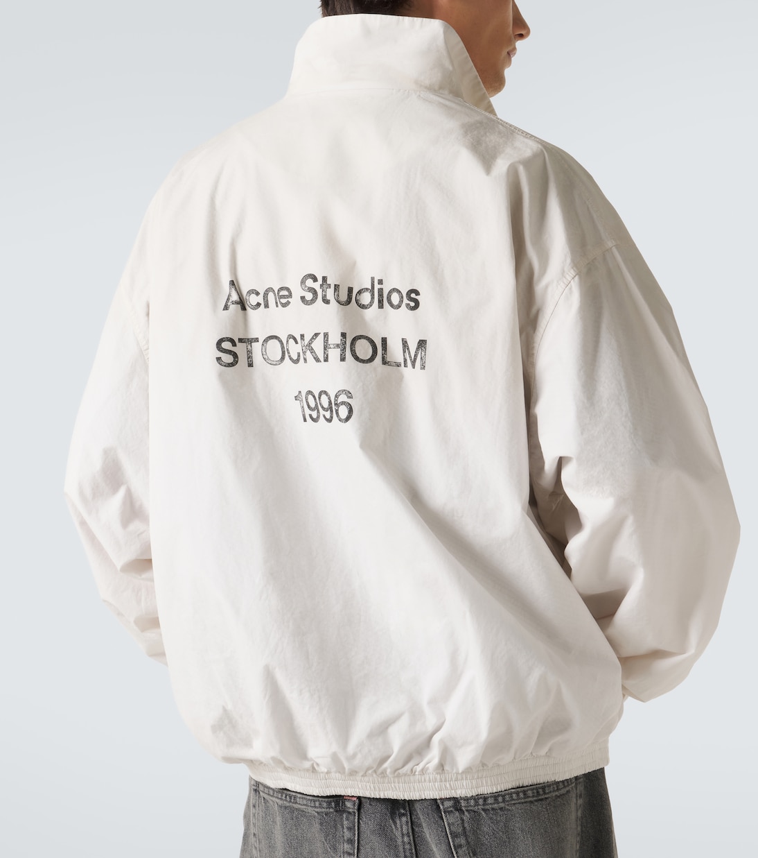 Chaqueta bomber de popelín de algodón con logo | Acne Studios