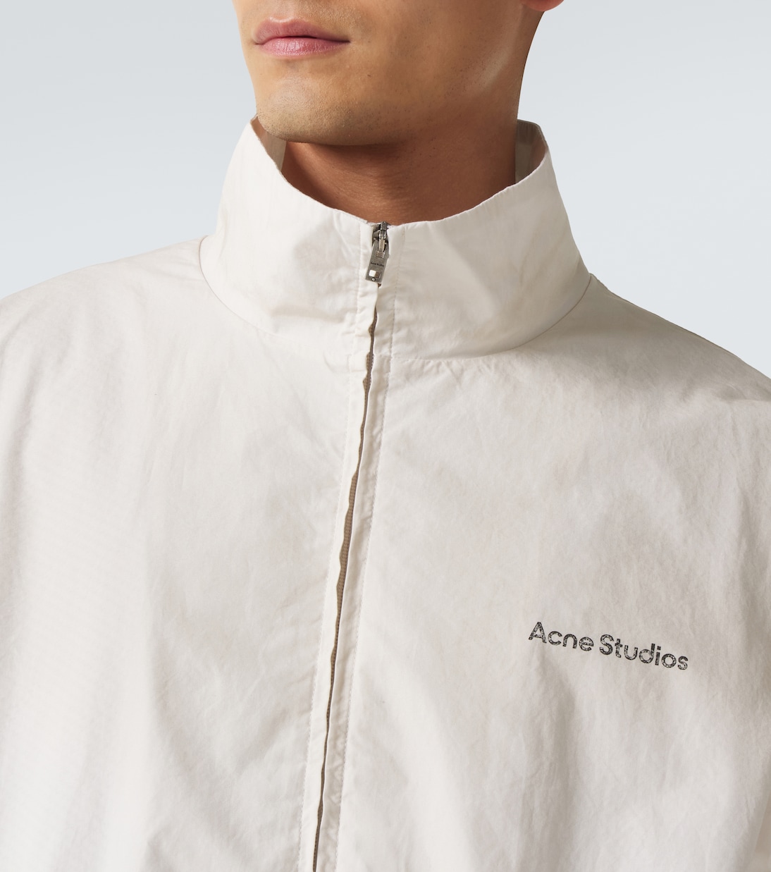 Chaqueta bomber de popelín de algodón con logo | Acne Studios