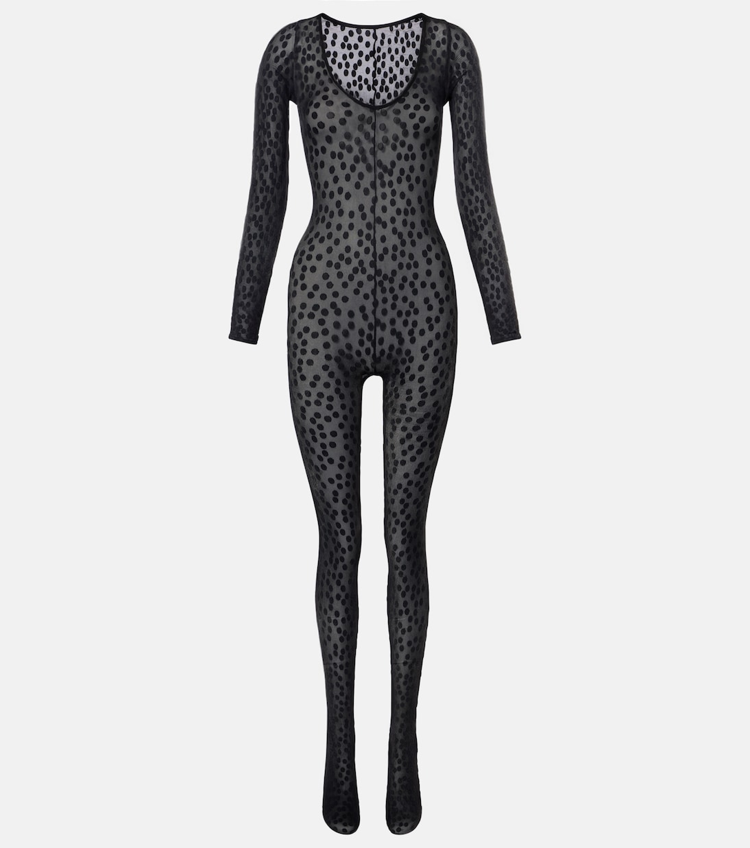 Sweet Dots polka-dot sheer catsuit  | Wolford