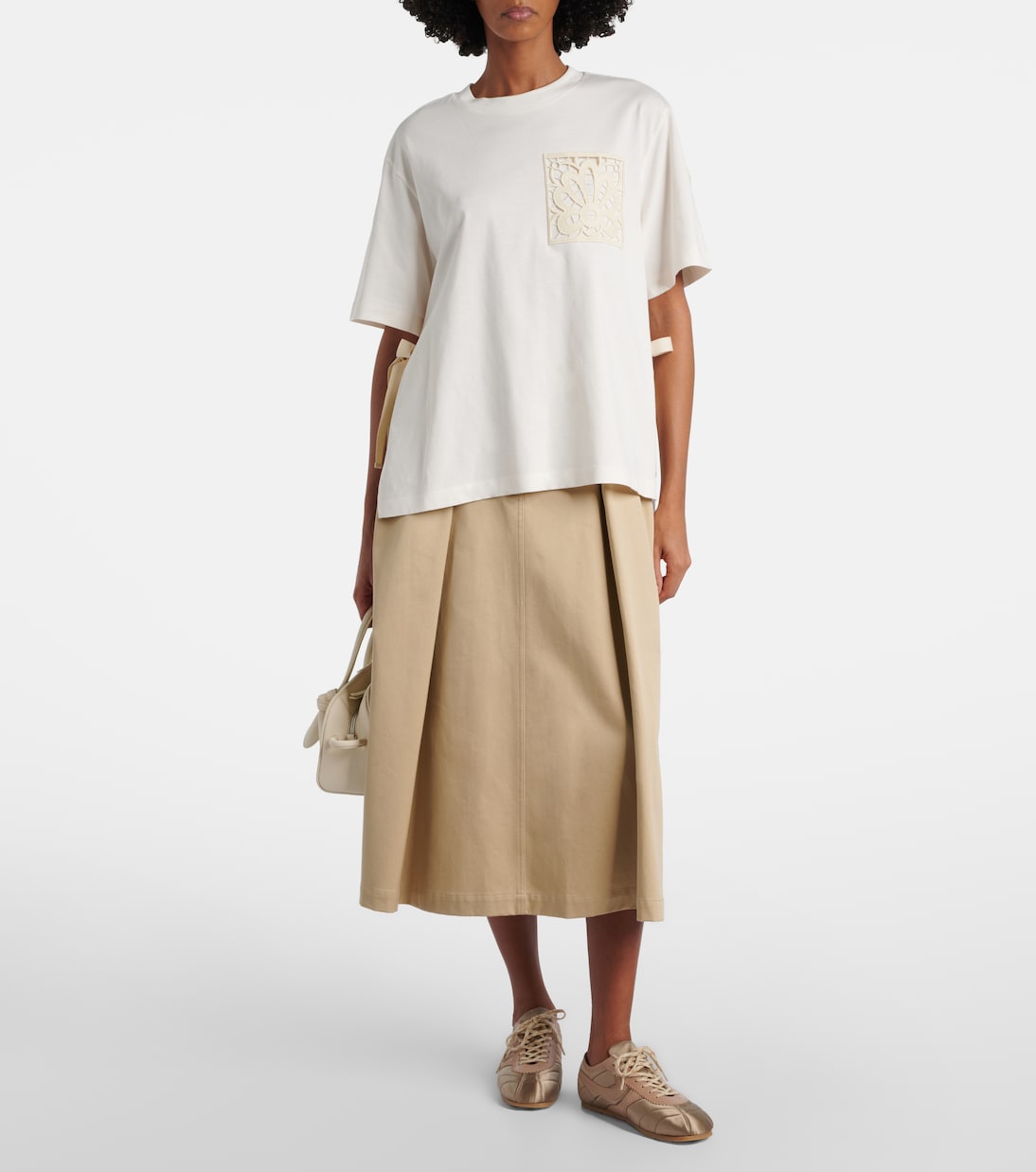 Embroidered oversized cotton jersey T-shirt | Moncler