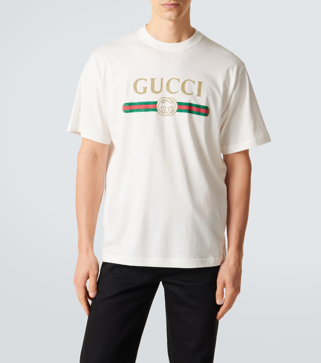 T-Shirt aus Baumwolle und Seide | Gucci