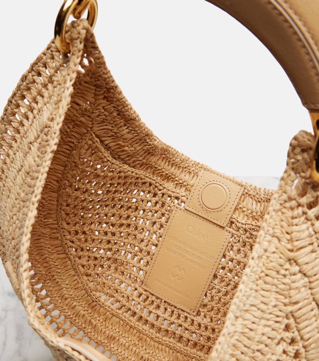 Schultertasche Summer Banana aus Raffiabast | Chloé