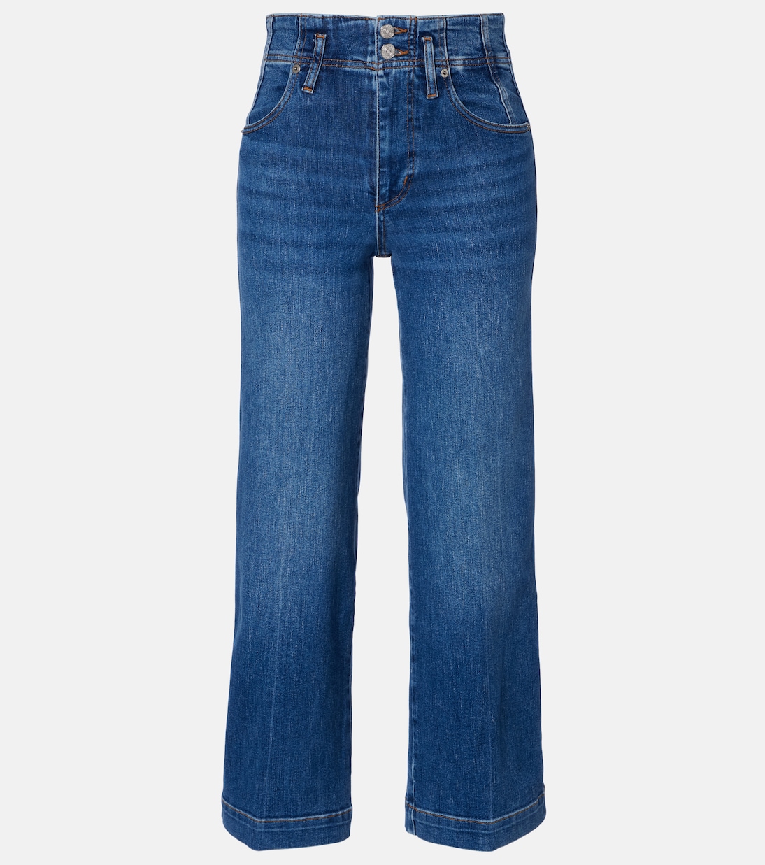 Wide-Leg Cropped Jeans Seamed | Frame