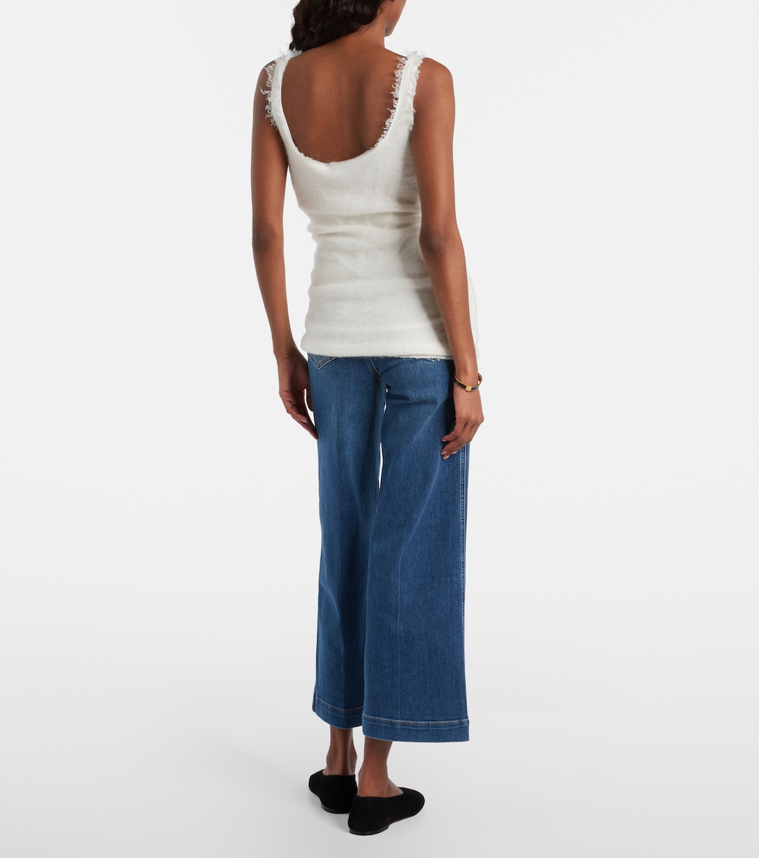 Wide-Leg Cropped Jeans Seamed | Frame