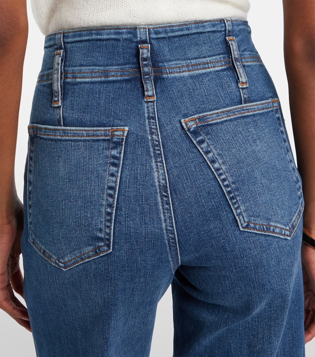 Wide-Leg Cropped Jeans Seamed | Frame