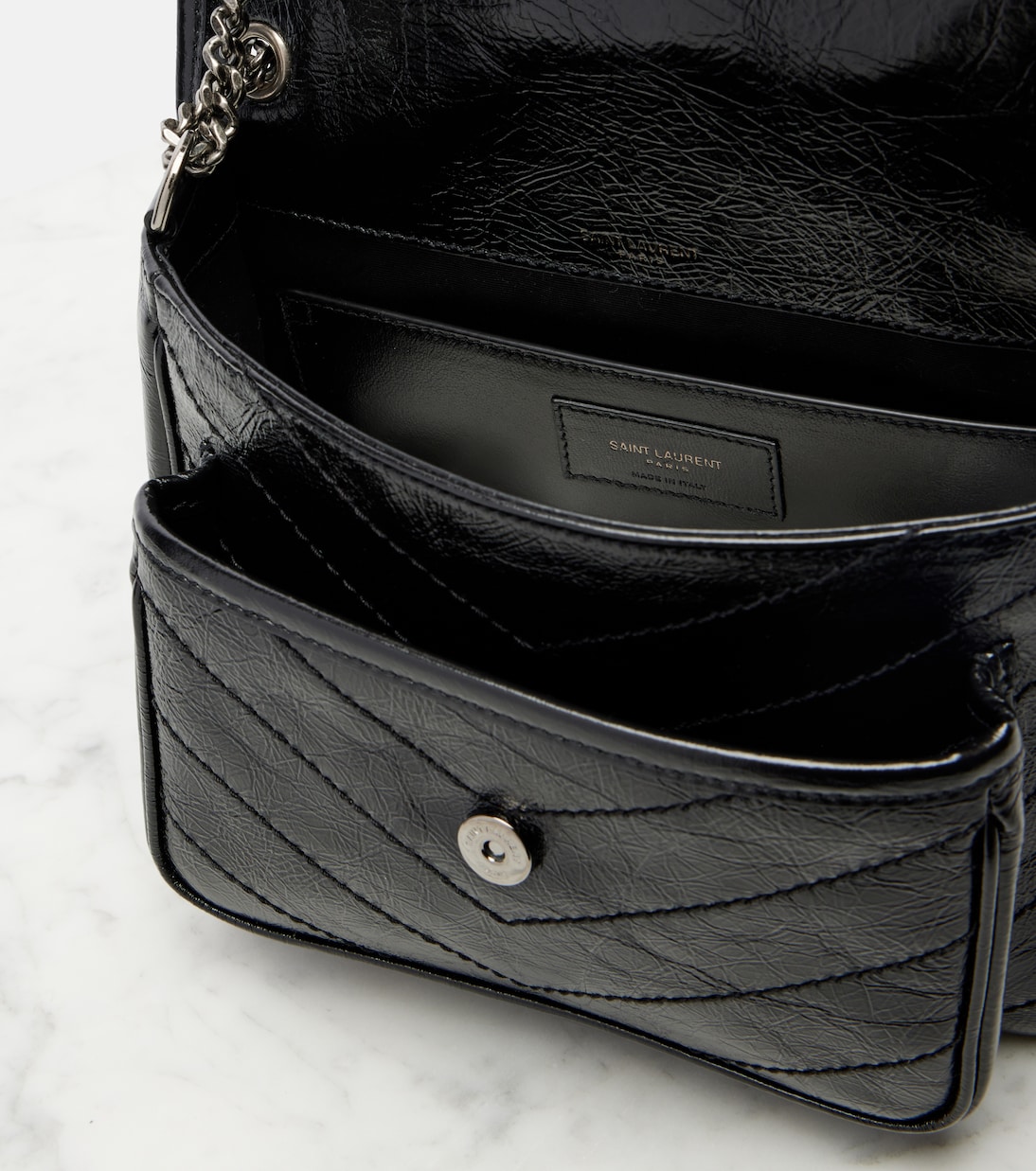 Niki Mini embellished leather crossbody bag | Saint Laurent