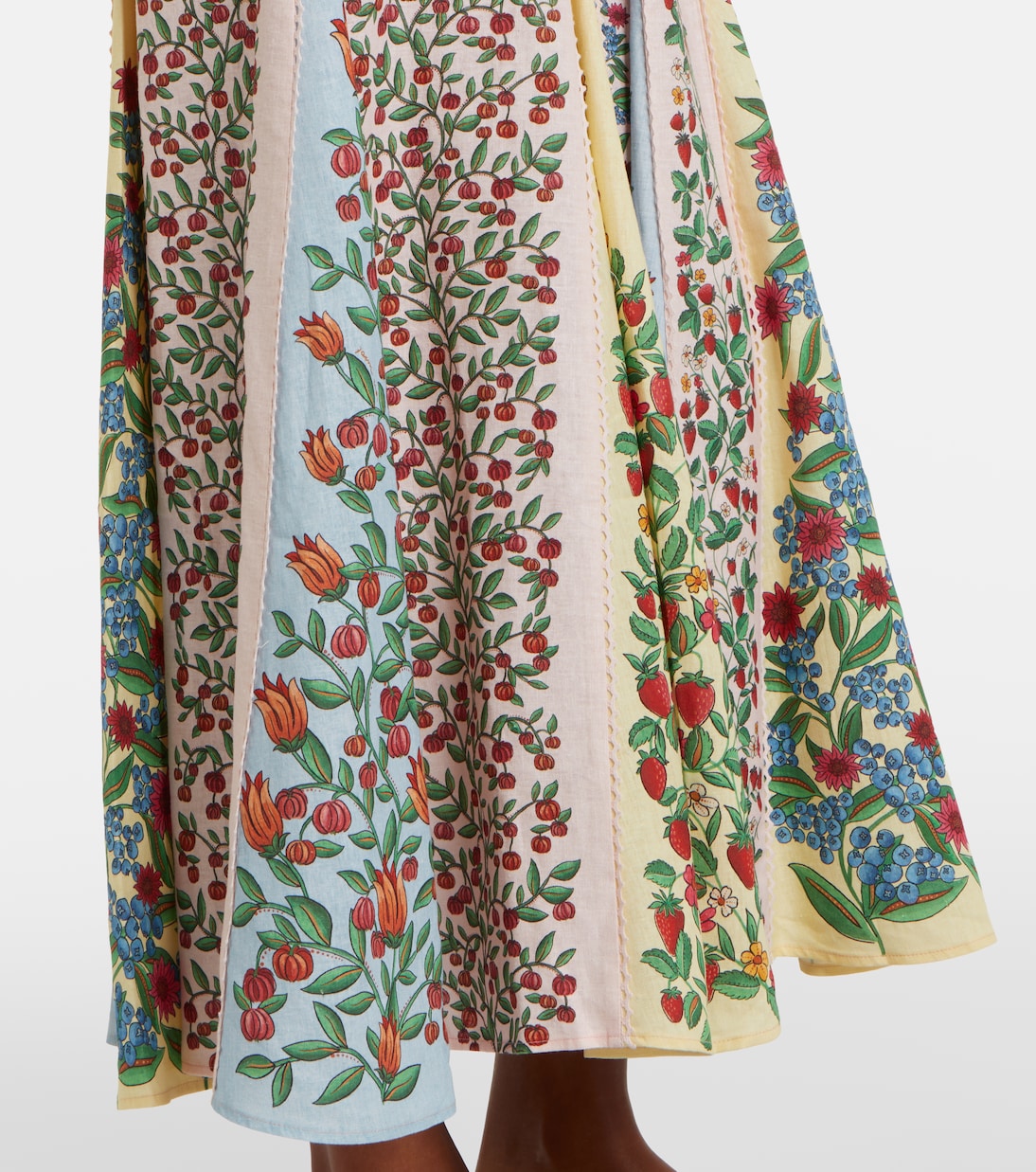 Fruit Beauty Scarf floral linen-blend maxi dress | Farm Rio