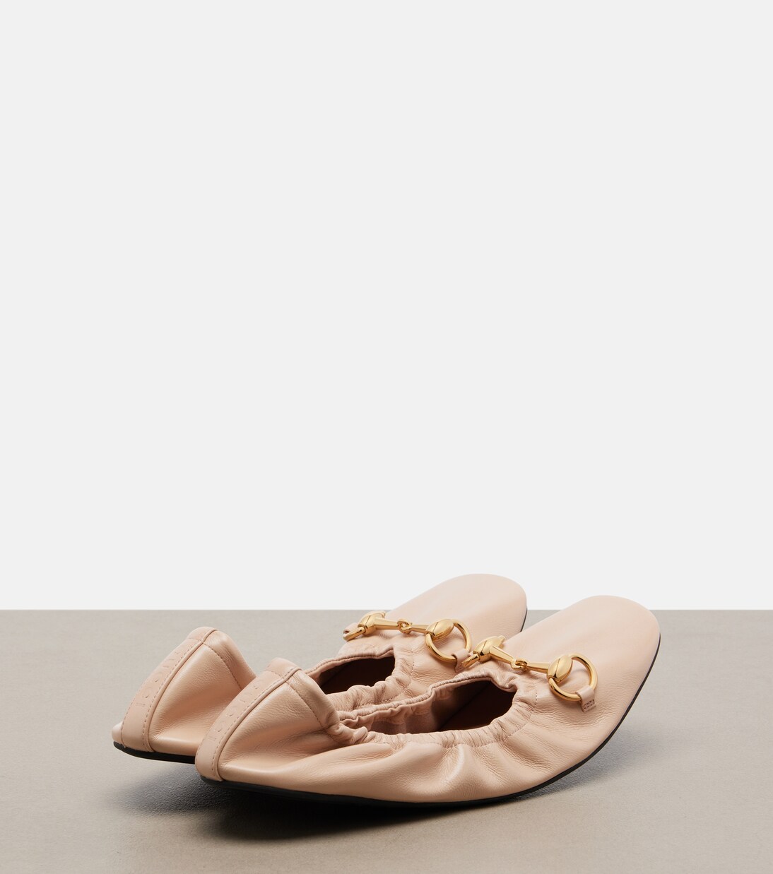 Prima Horsebit leather ballet flats | Gucci
