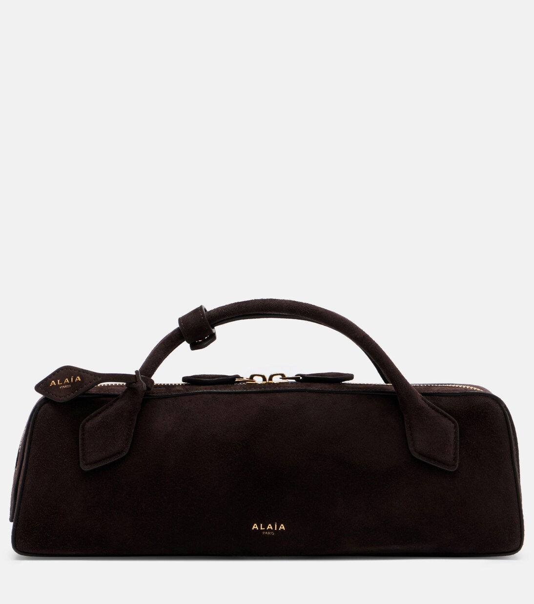 Le Teckel Small suede top-handle bag | Alaïa
