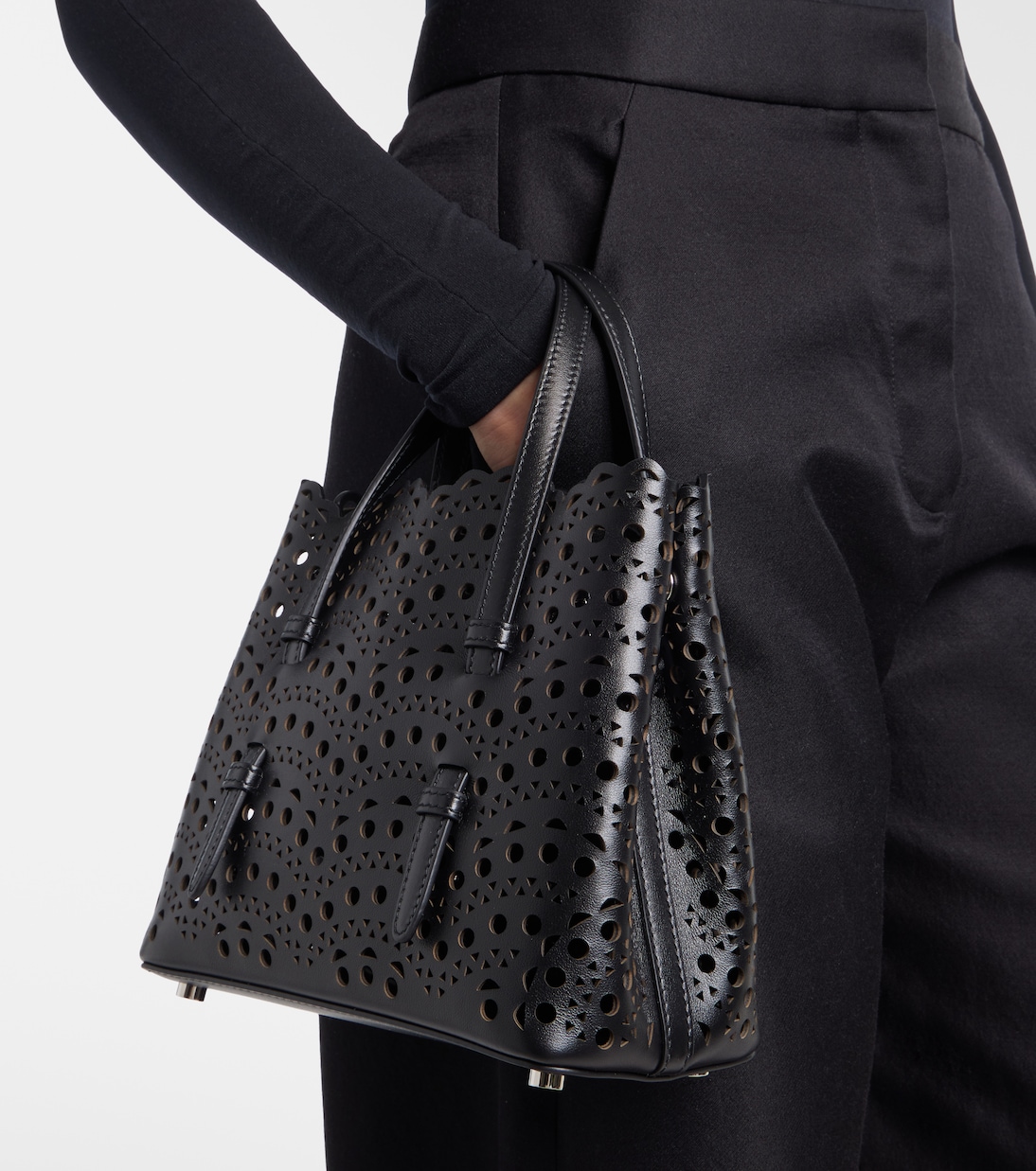 Mina 20 Vienne leather tote bag | Alaïa