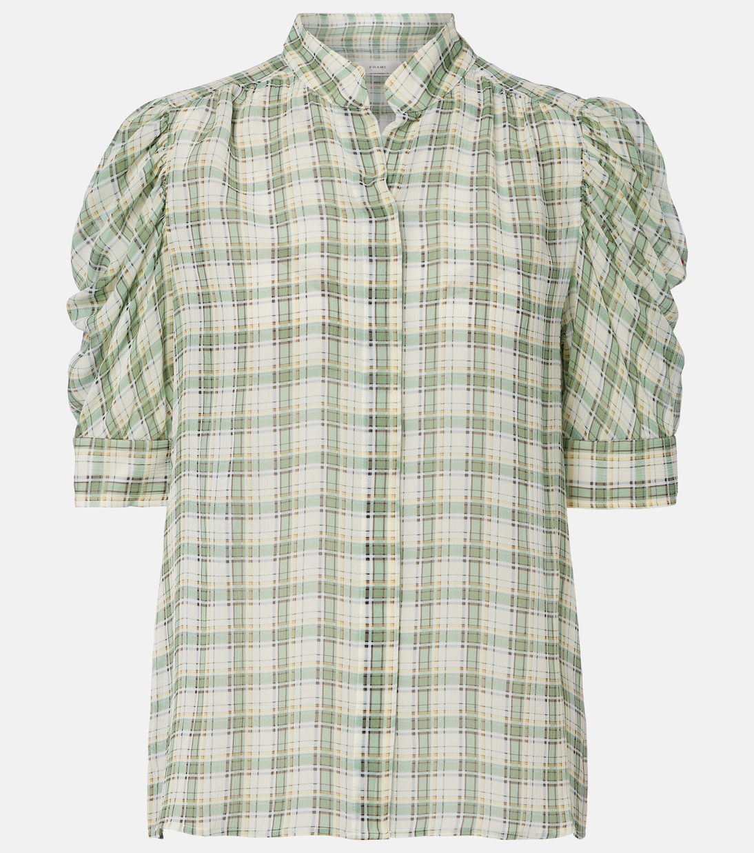 Gillian checked silk blouse | Frame
