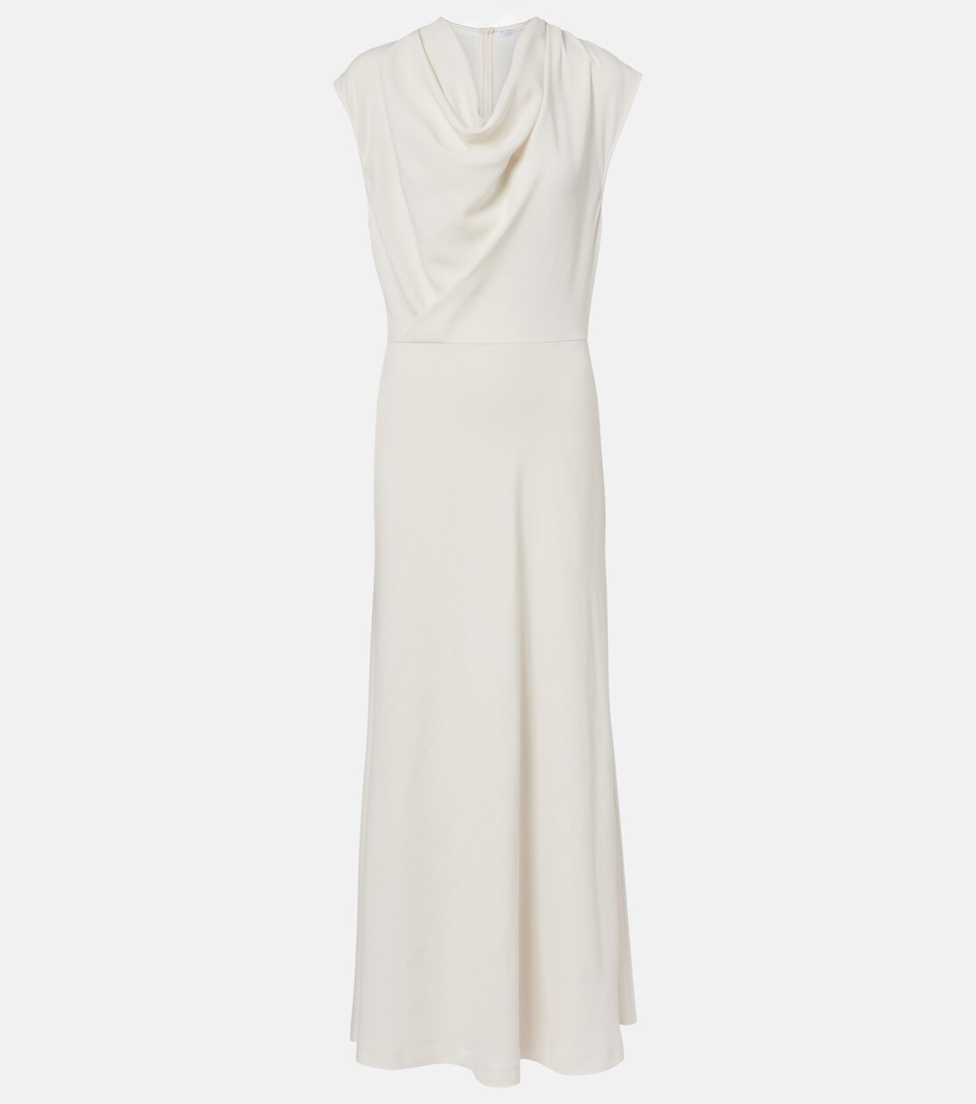 Draped wool-blend maxi dress | Brunello Cucinelli