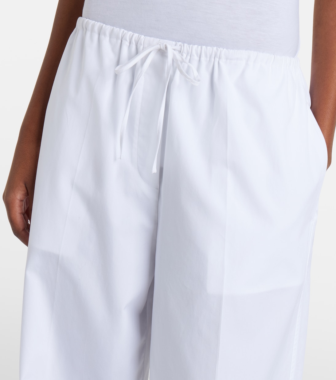 Cotton poplin wide-leg pants | Toteme