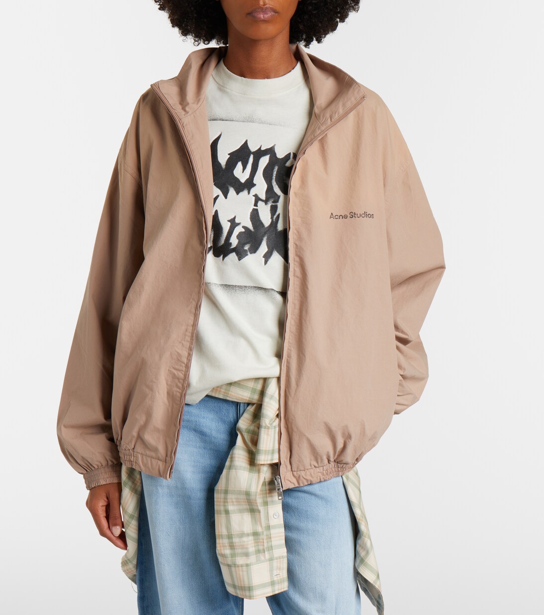 Logo cotton poplin jacket | Acne Studios
