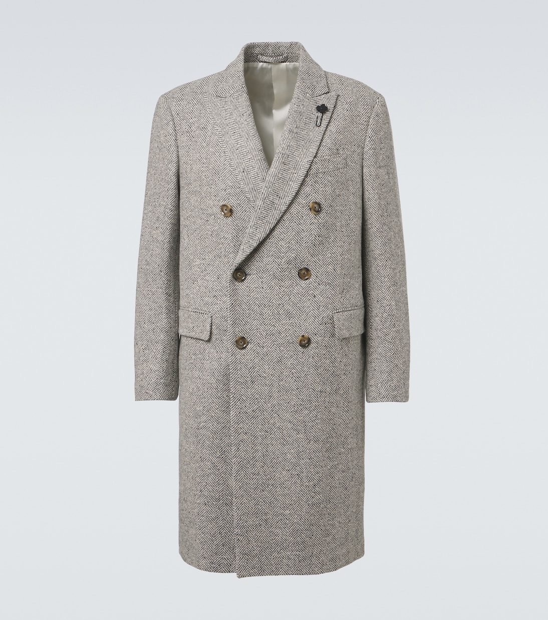 Manteau en laine vierge à chevrons | Lardini