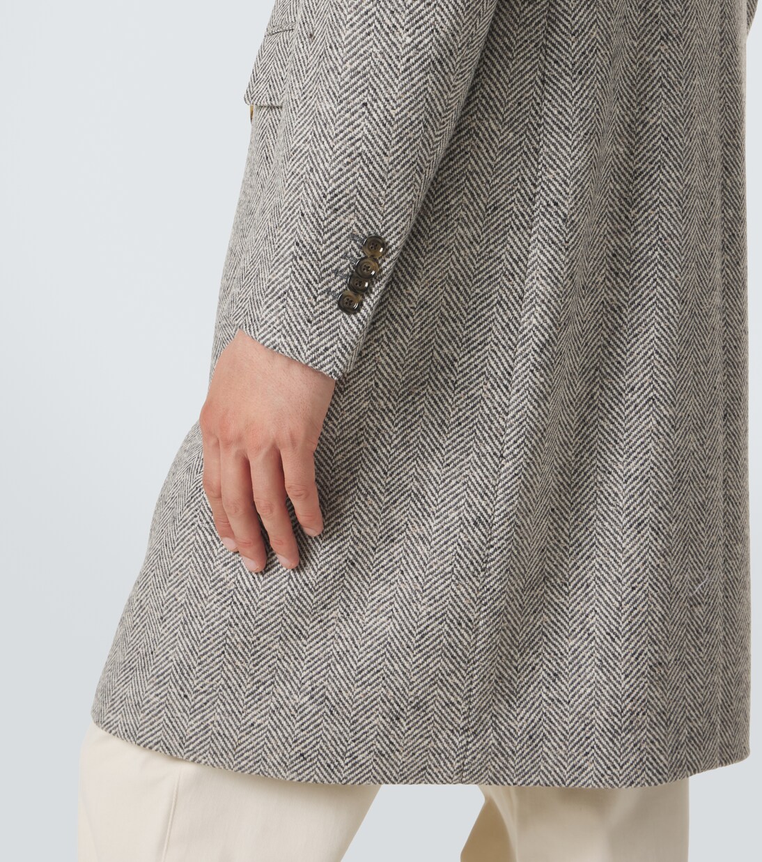 Manteau en laine vierge à chevrons | Lardini