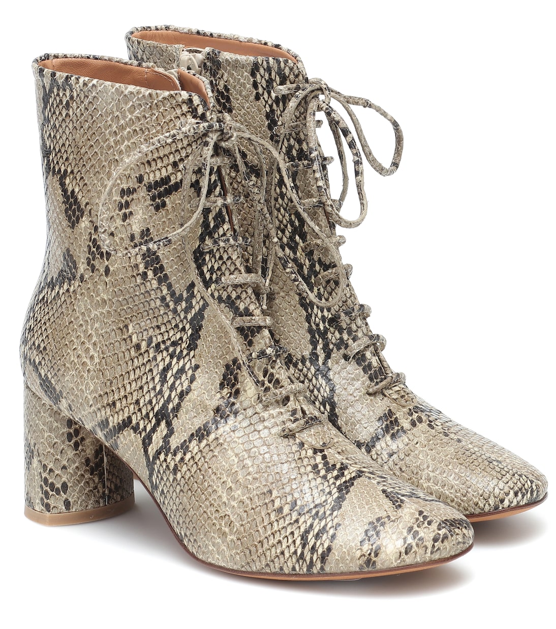 Agata snake-print leather ankle boots | LOQ