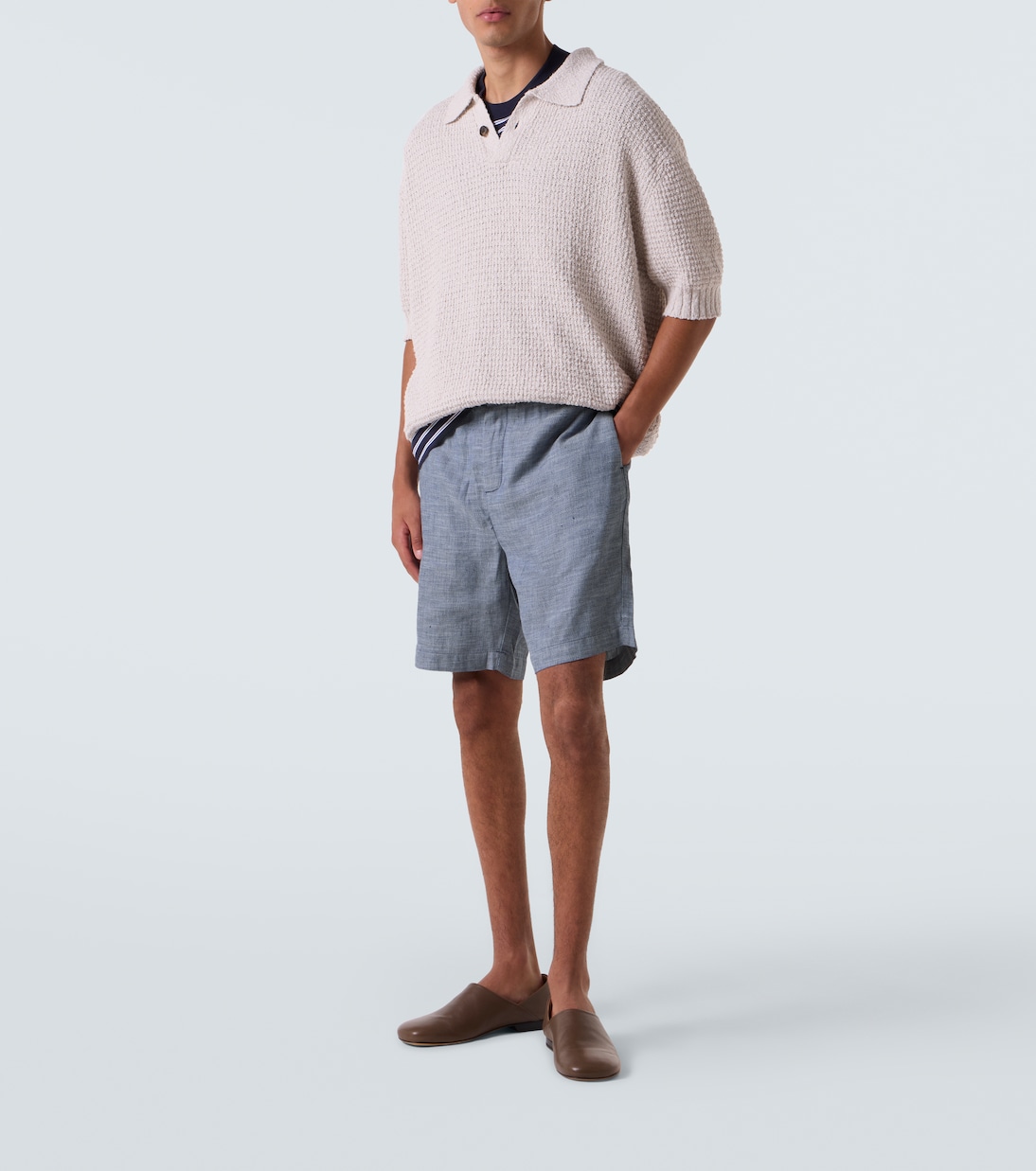 Felipe linen and cotton shorts | Frescobol Carioca