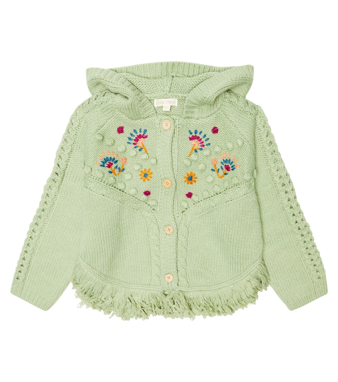 Clara embroidered hooded cardigan | Louise Misha