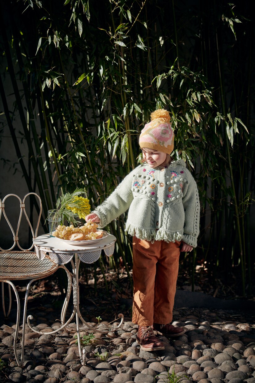 Clara embroidered hooded cardigan | Louise Misha