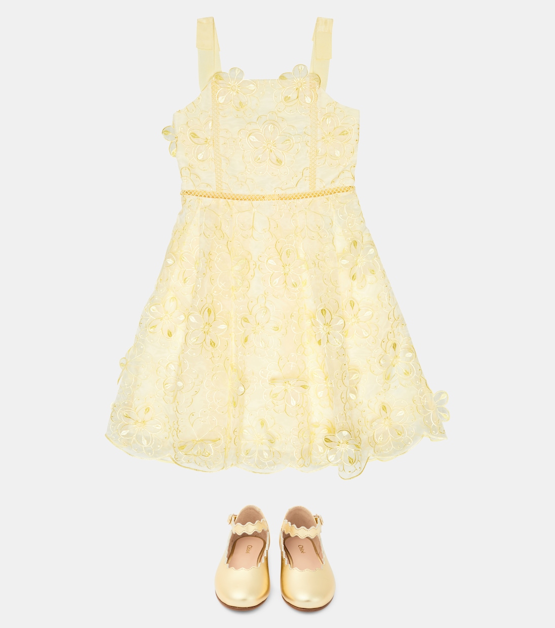Floral guipure lace dress | Self-Portrait Kids