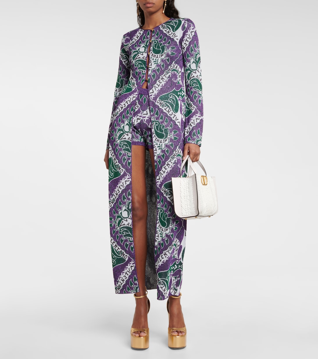 Bedruckte High-Rise Shorts | Valentino