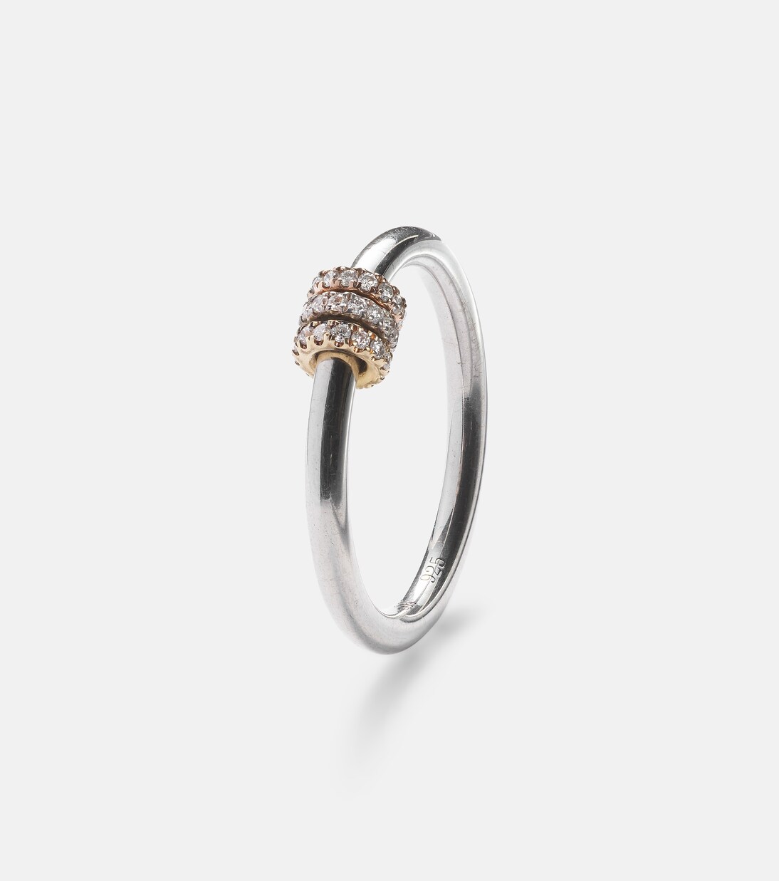 Anillo Sirius de oro de 18 ct y plata de ley con diamantes | Spinelli Kilcollin