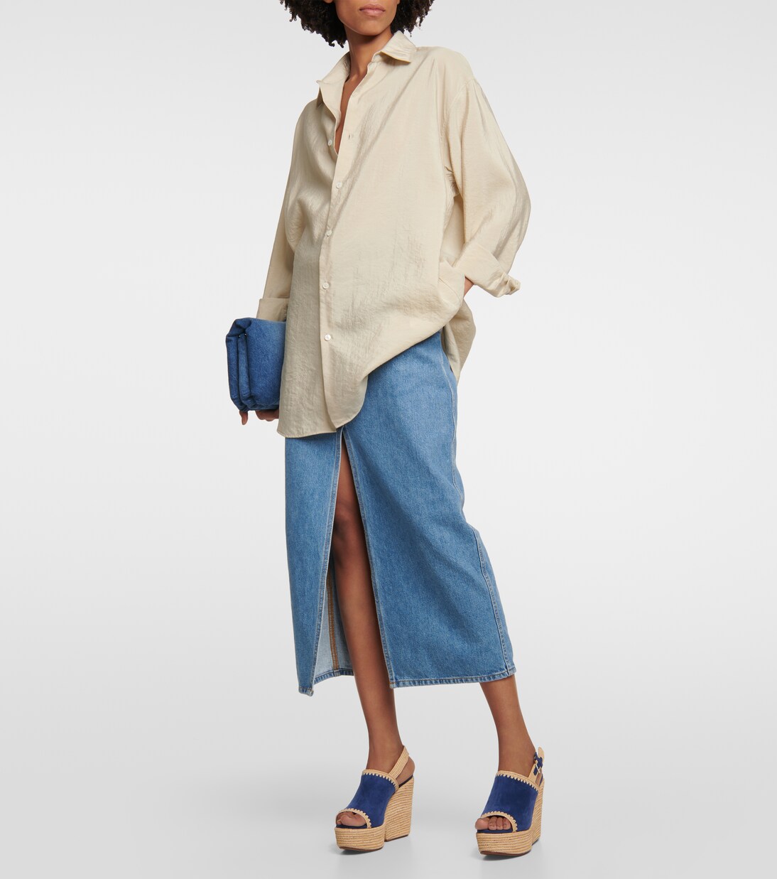 Wedge-Sandalen Damya aus Veloursleder | Clergerie