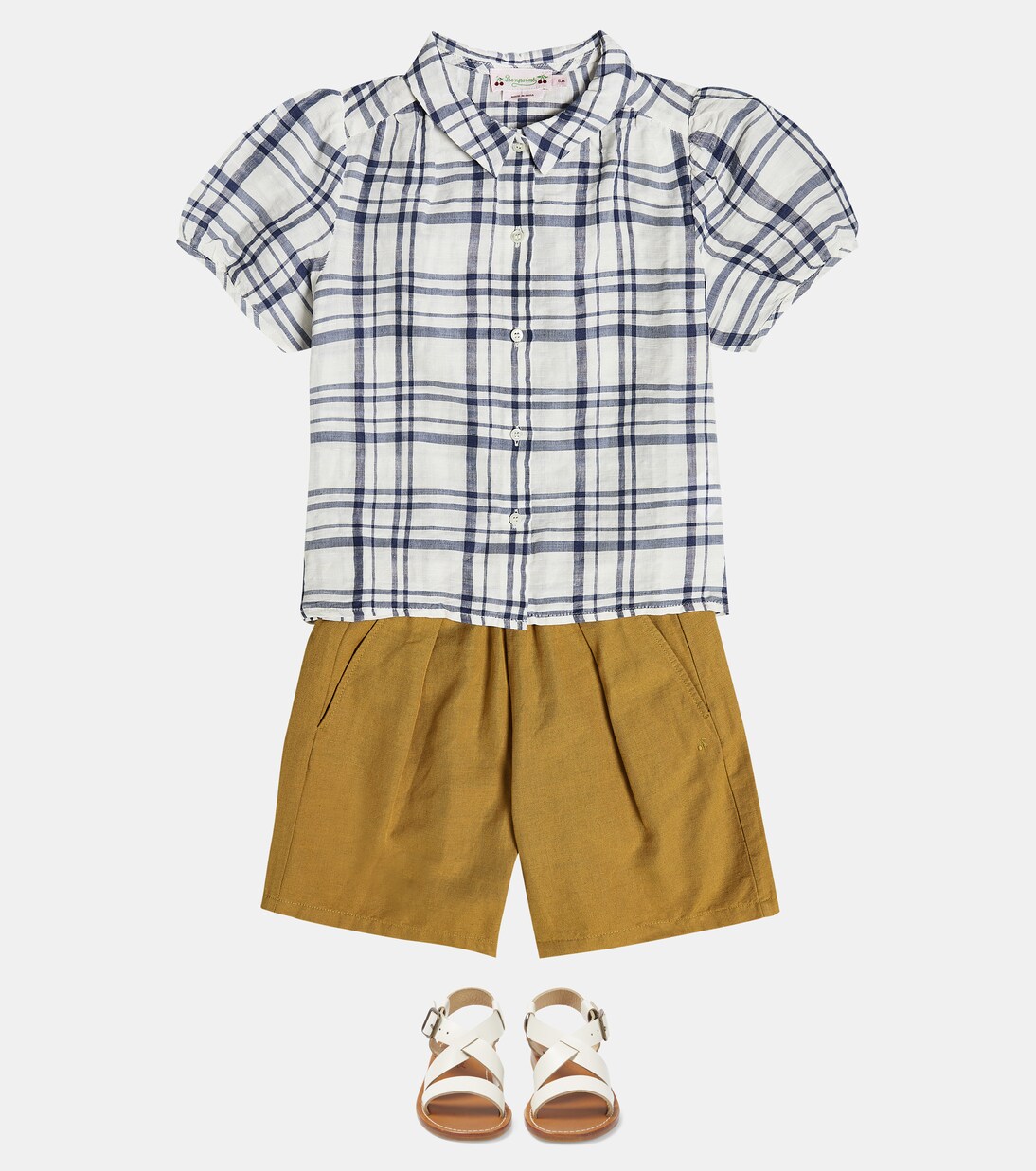 Adele linen-blend top | Bonpoint