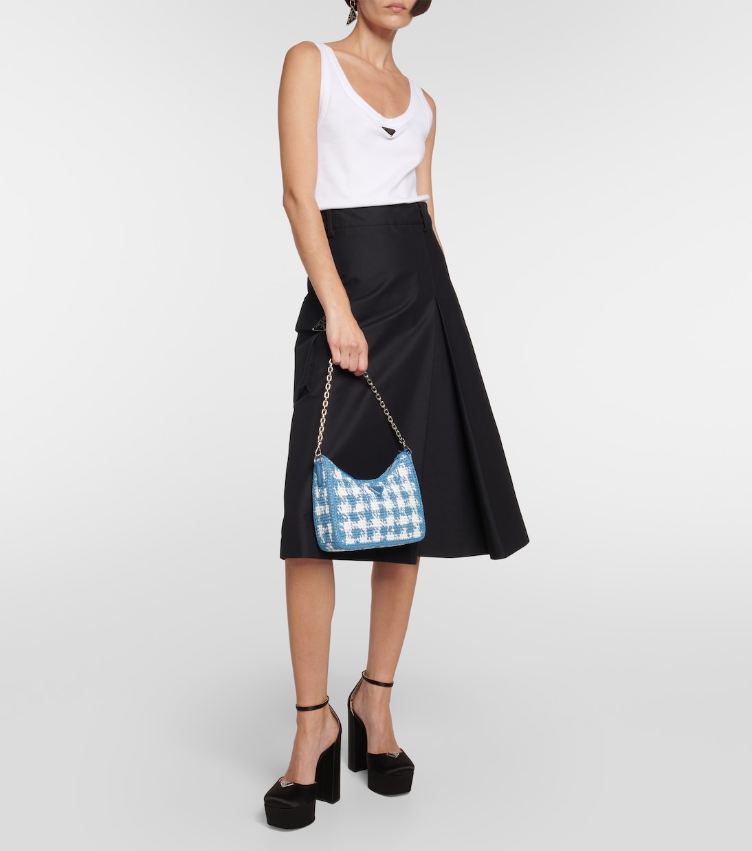 Borsa a spalla Re-edition Mini in crochet | Prada