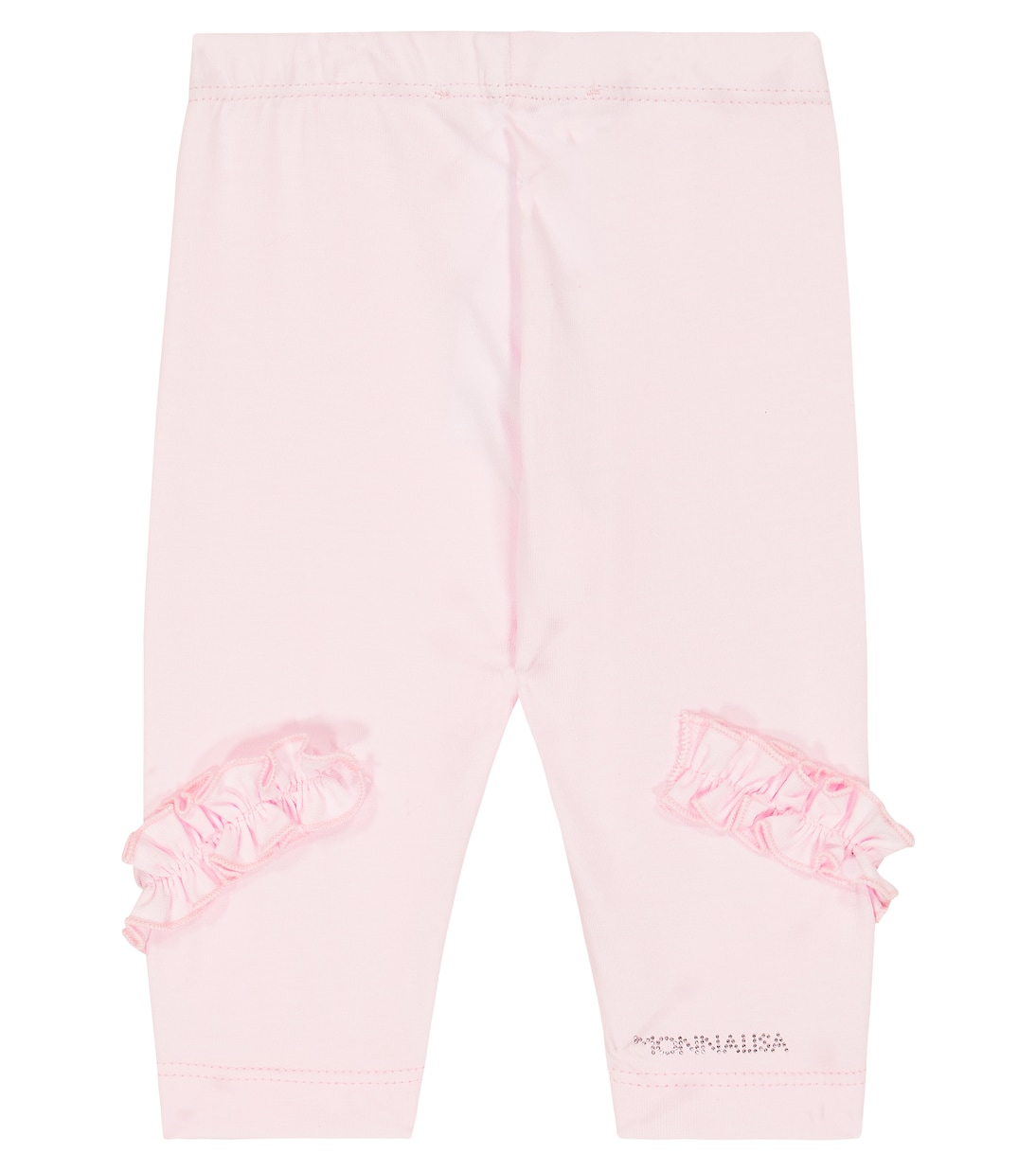 Baby ruffle-trimmed cotton-blend leggings | Monnalisa