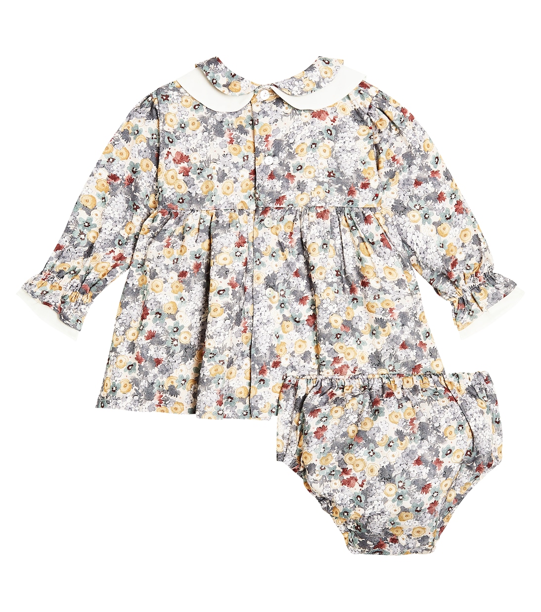 婴幼儿 — Laria花卉连衣裙与灯笼裤套装 | La Coqueta