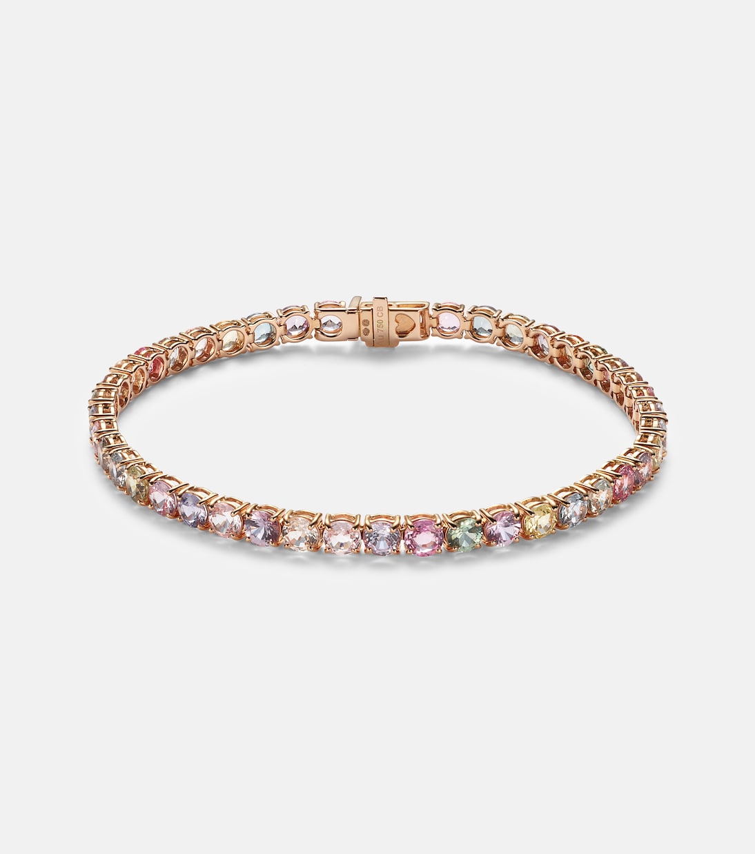Essentials Rivière 18kt rose gold bracelet with sapphires | Bucherer Fine Jewellery