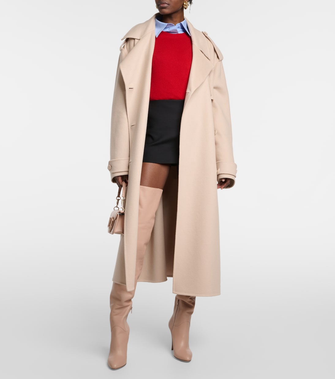 VLogo Signature 105 leather over-the-knee boots | Valentino Garavani