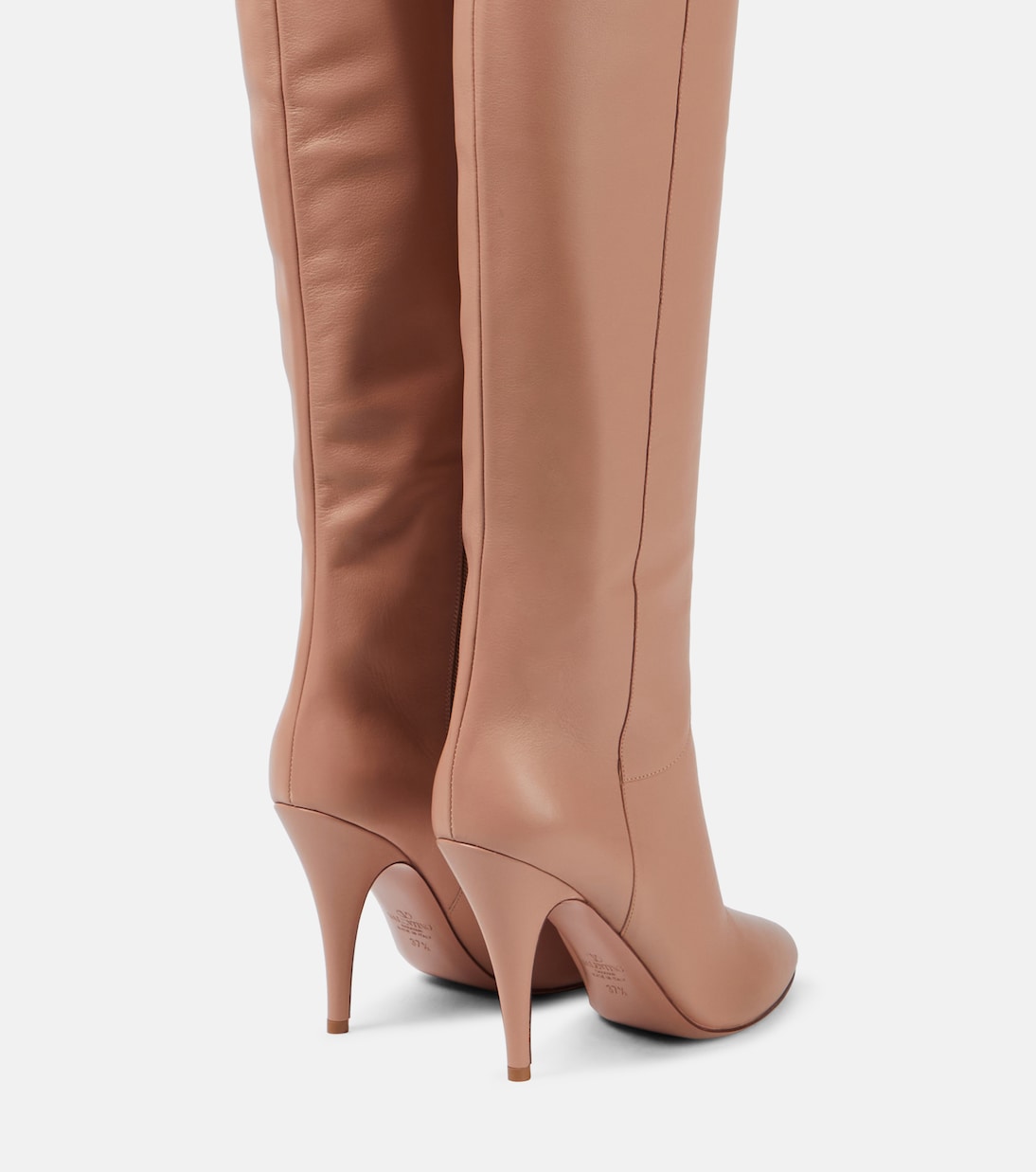 VLogo Signature 105 leather over-the-knee boots | Valentino Garavani