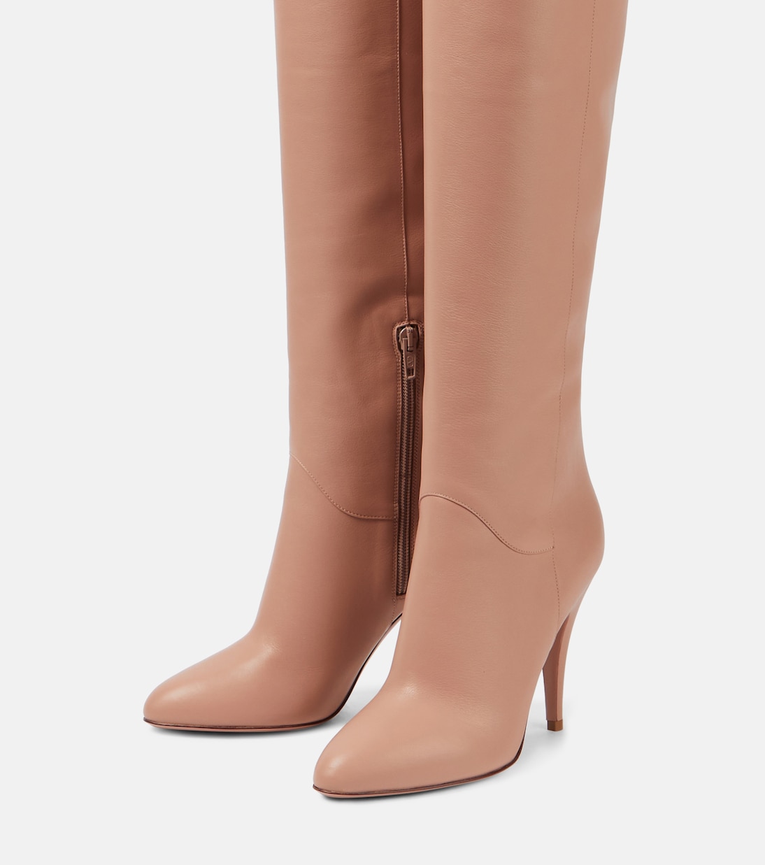 VLogo Signature 105 leather over-the-knee boots | Valentino Garavani