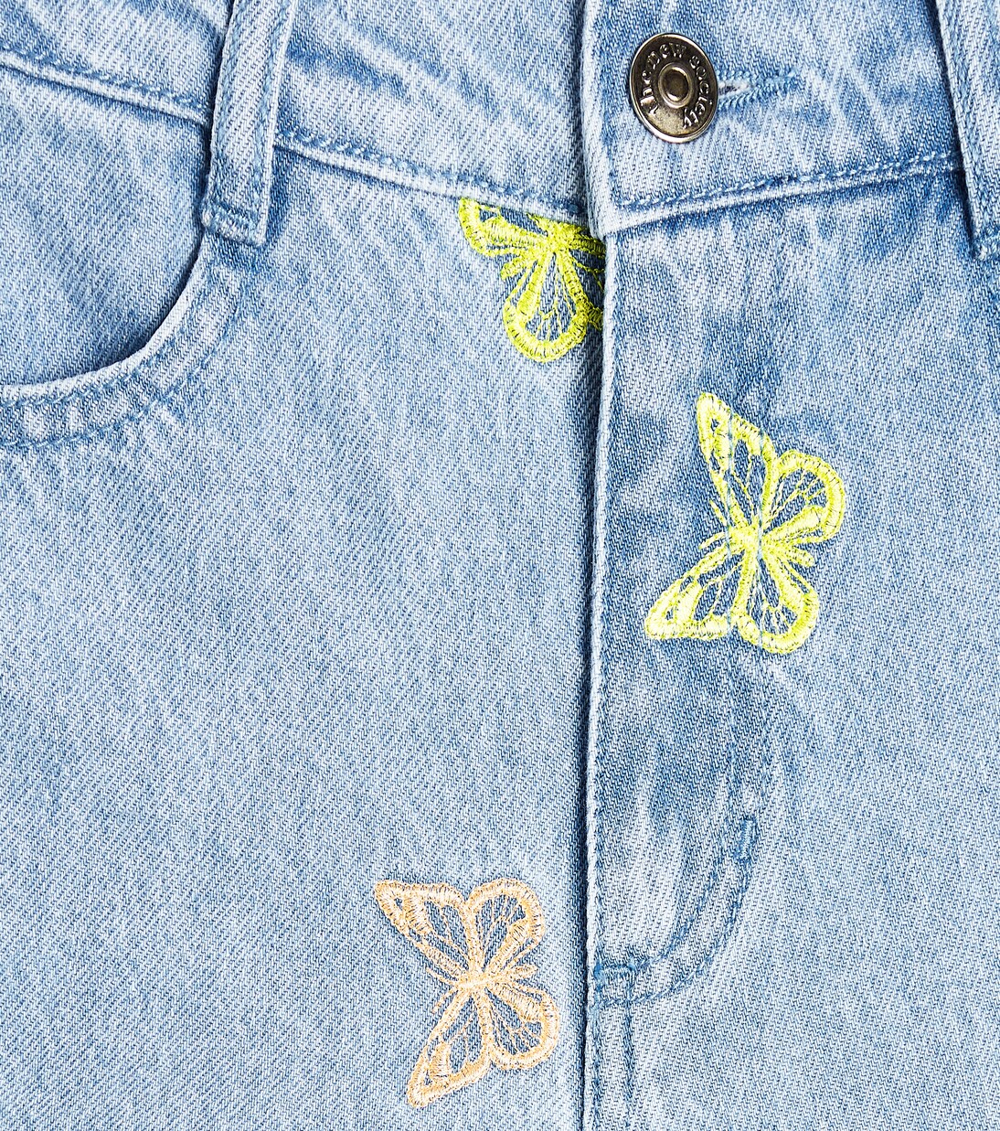 Burbank embroidered denim shorts | The New Society