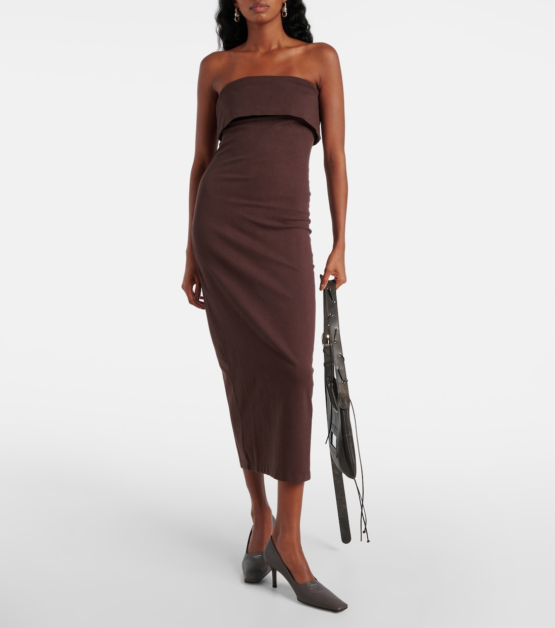 Midikleid Lap aus einem Baumwollgemisch | Entire Studios