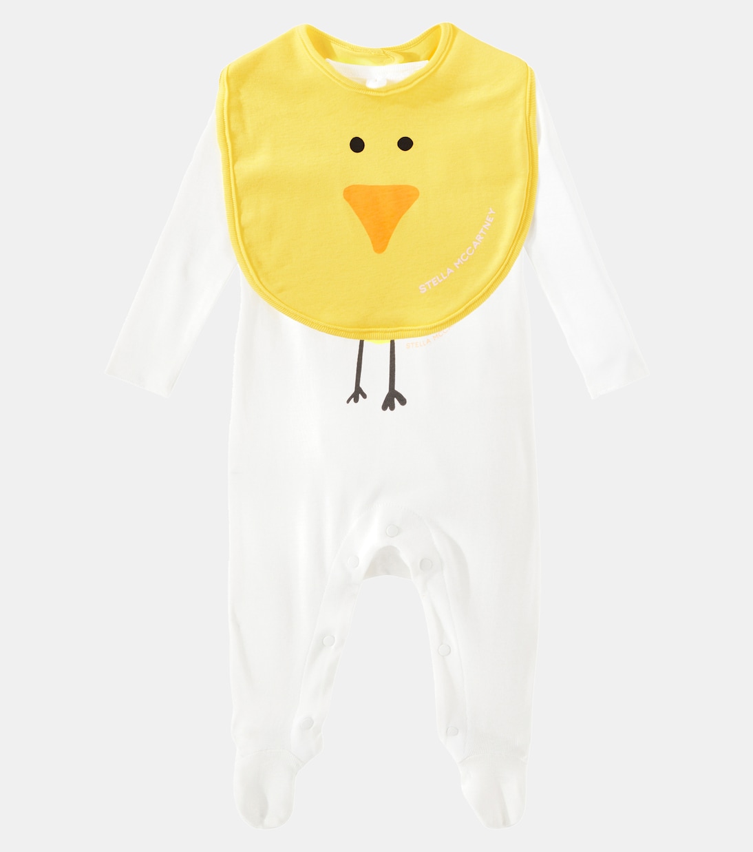 Baby cotton jersey onesie and bib set | Stella McCartney Kids