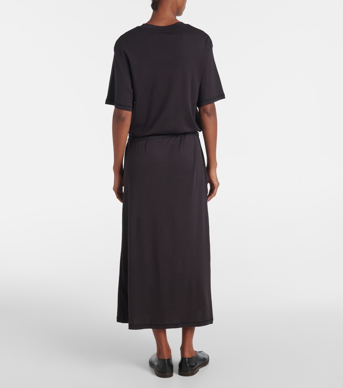 Belted cotton jersey midi dress | Lemaire