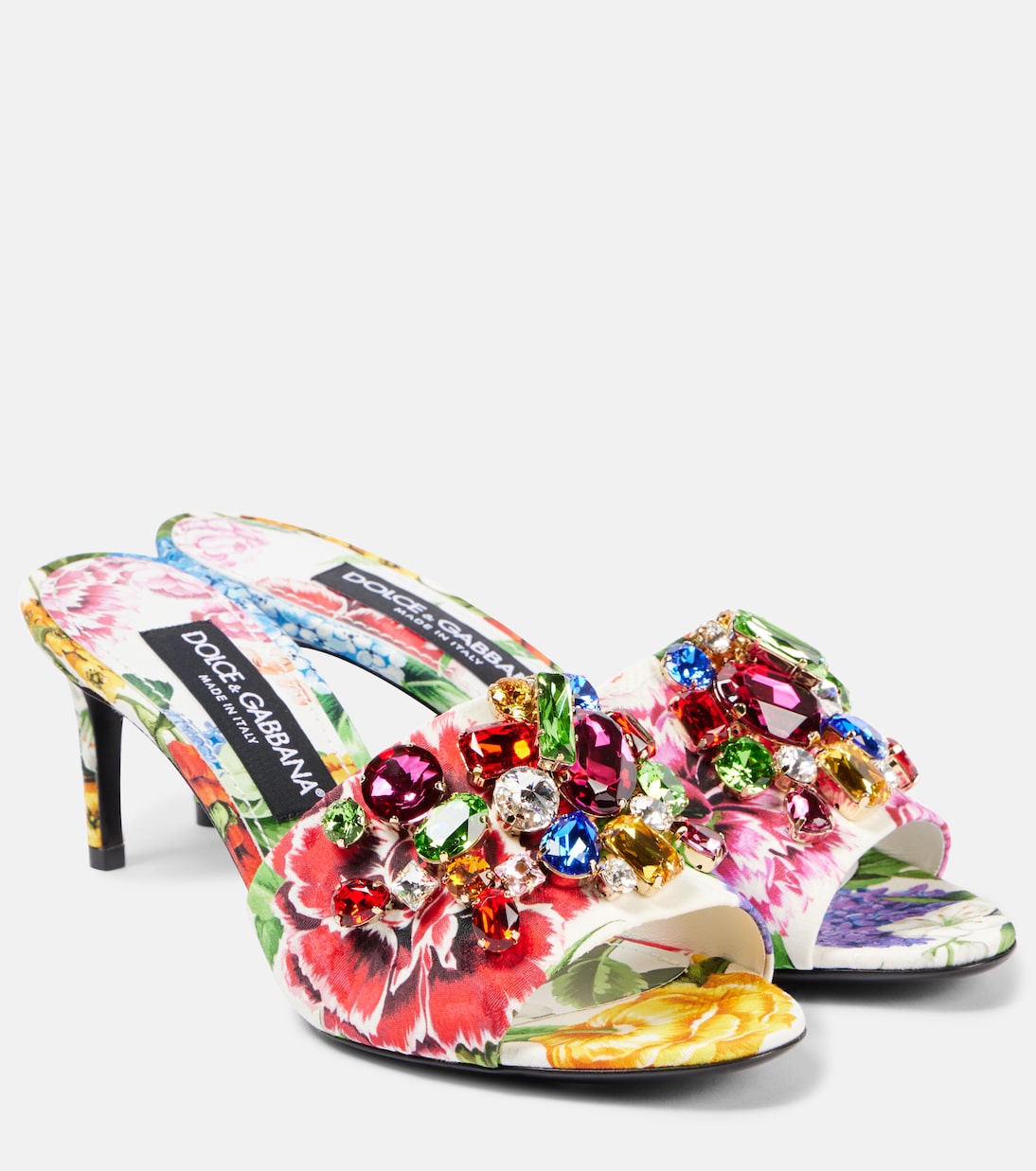Kiera floral embellished brocade mules | Dolce&Gabbana