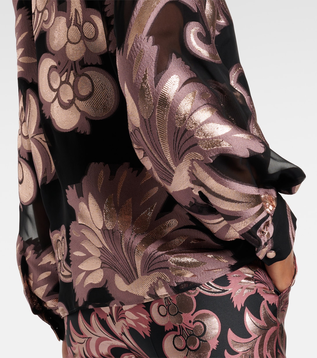 Schluppenbluse aus Lamé | Etro