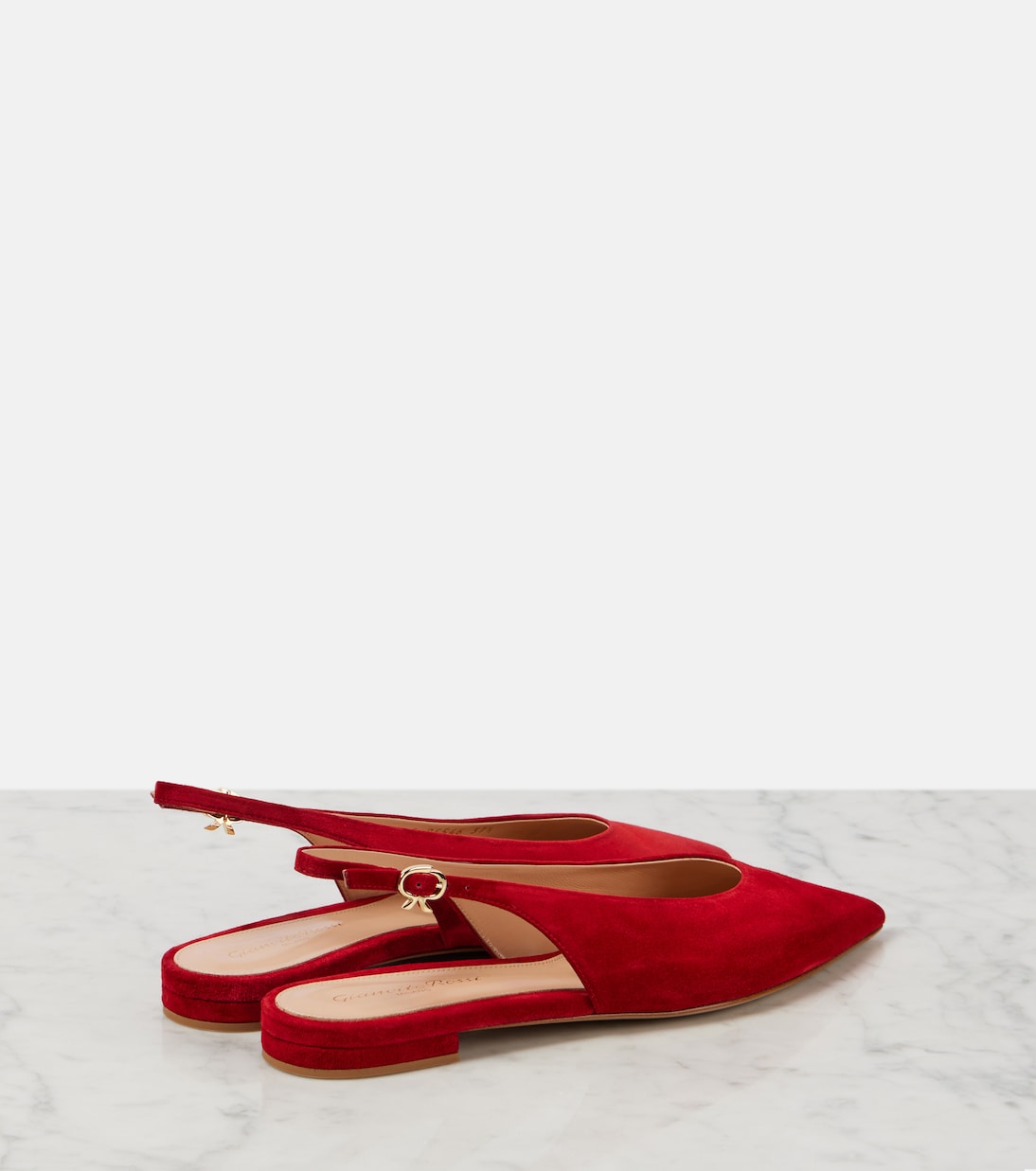 Suede slingback flats | Gianvito Rossi