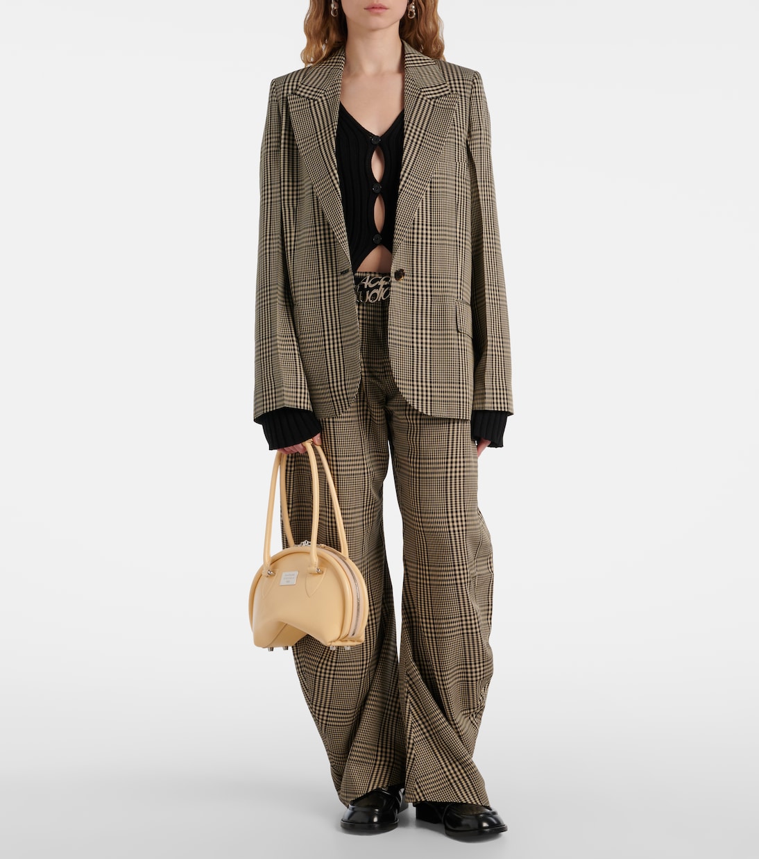 Schultertasche Bowlina Mini aus Leder | Acne Studios