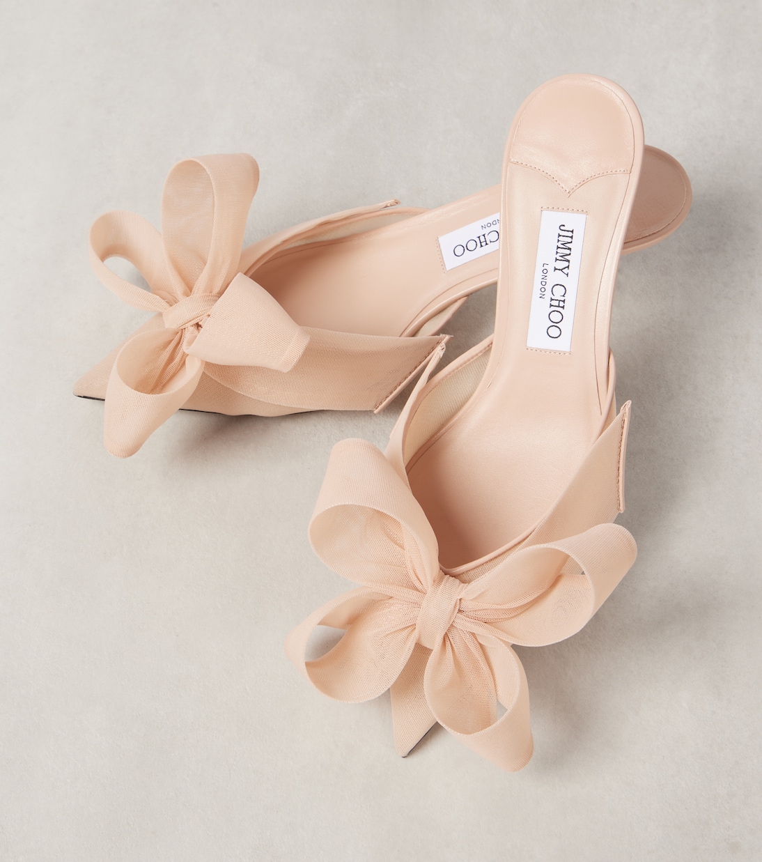 Staz 50 bow-detail mesh mules | Jimmy Choo