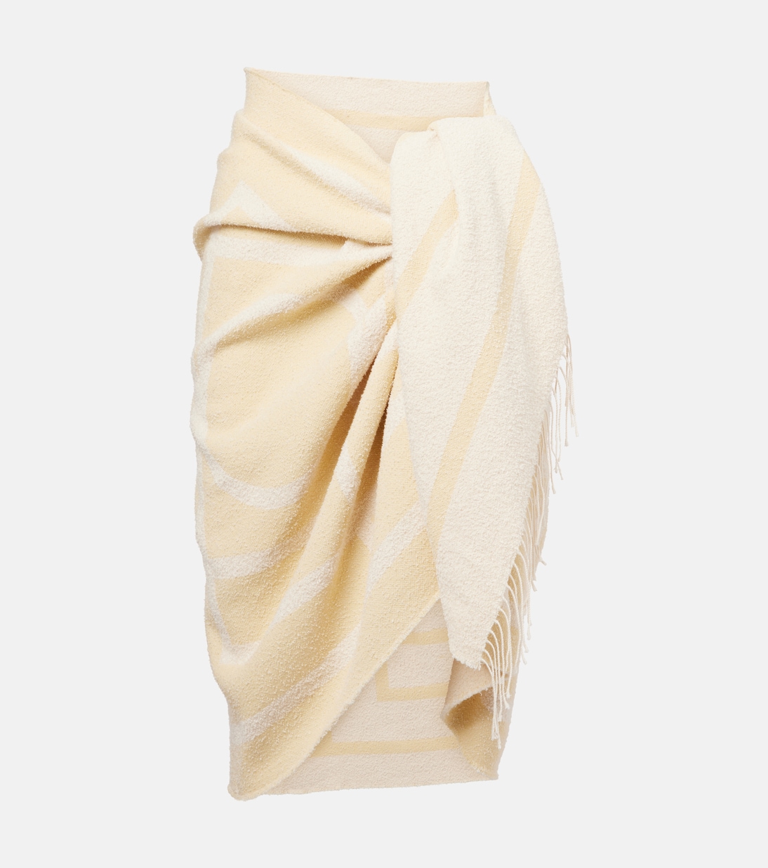 Monogram cotton-blend jacquard scarf | Toteme