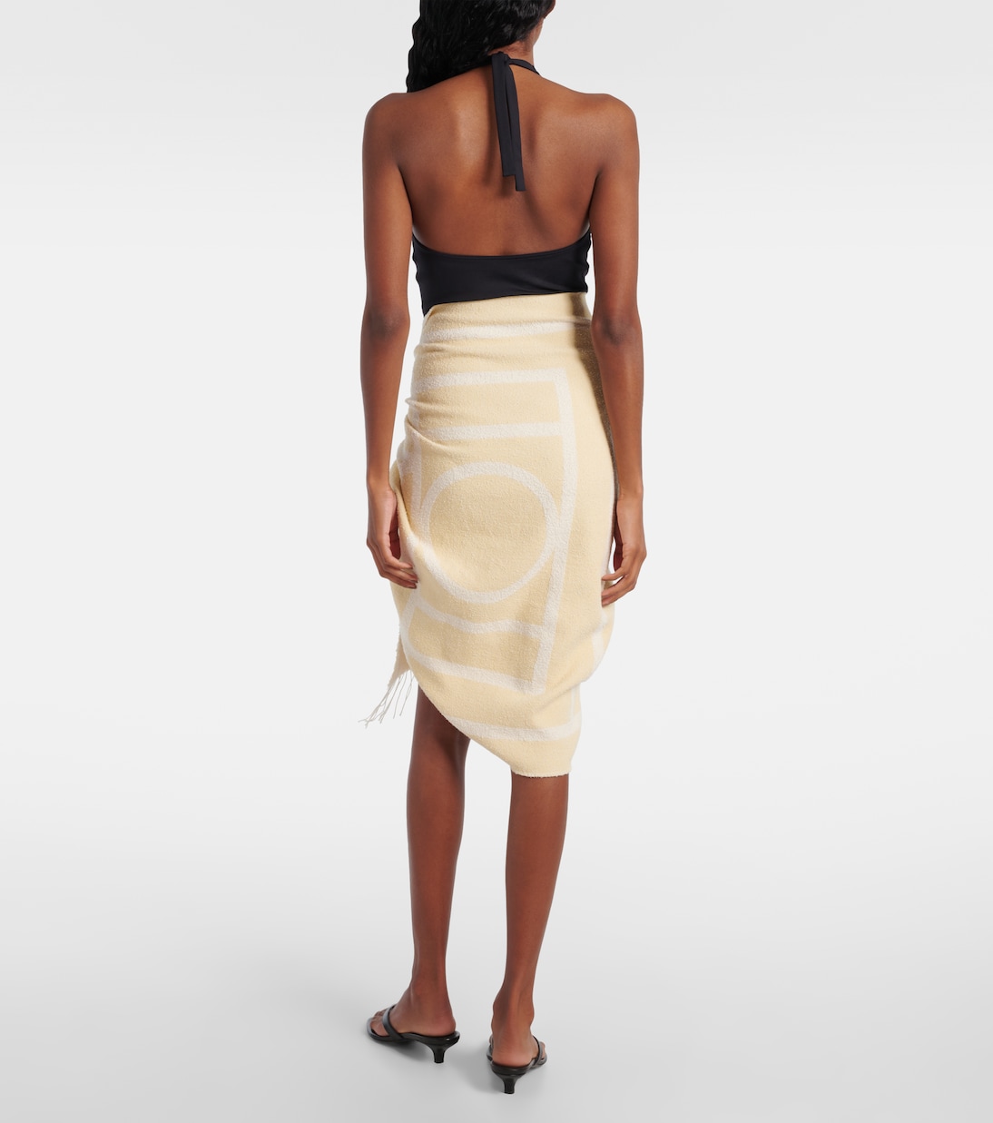 Monogram cotton-blend jacquard scarf | Toteme